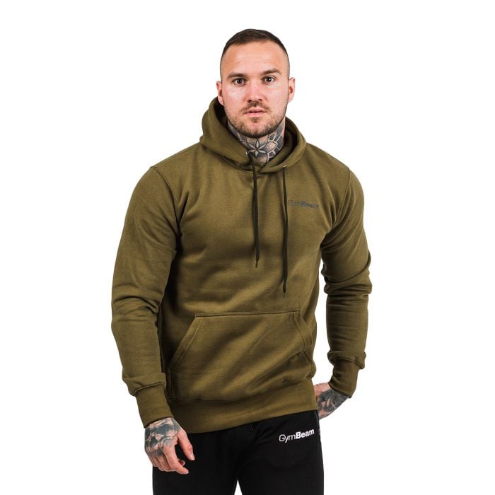 Athlete Männer Hoodie Military Green Black - GymBeam XL