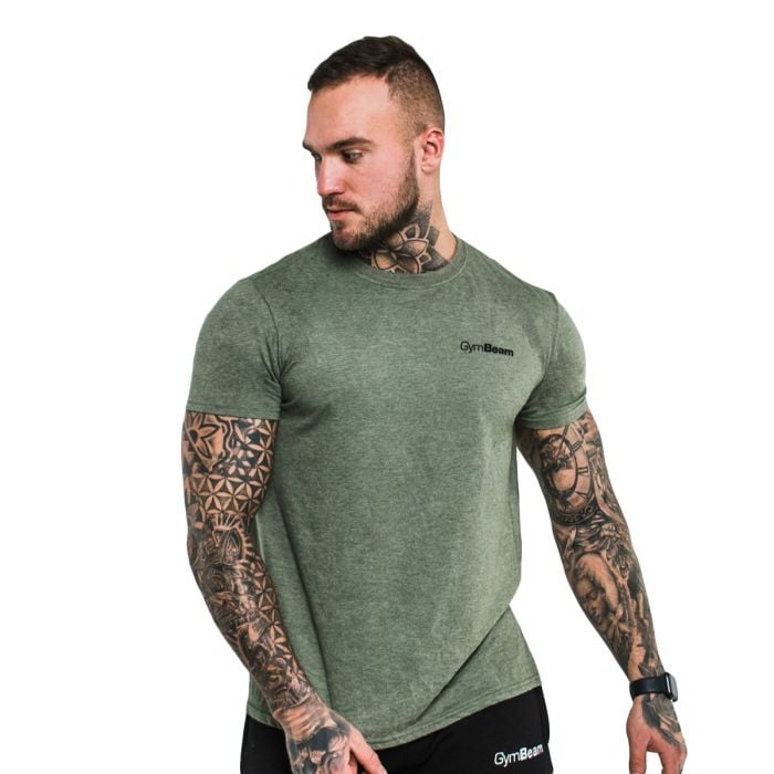 Basic T-Shirt für Männer in Heather Military - GymBeam L
