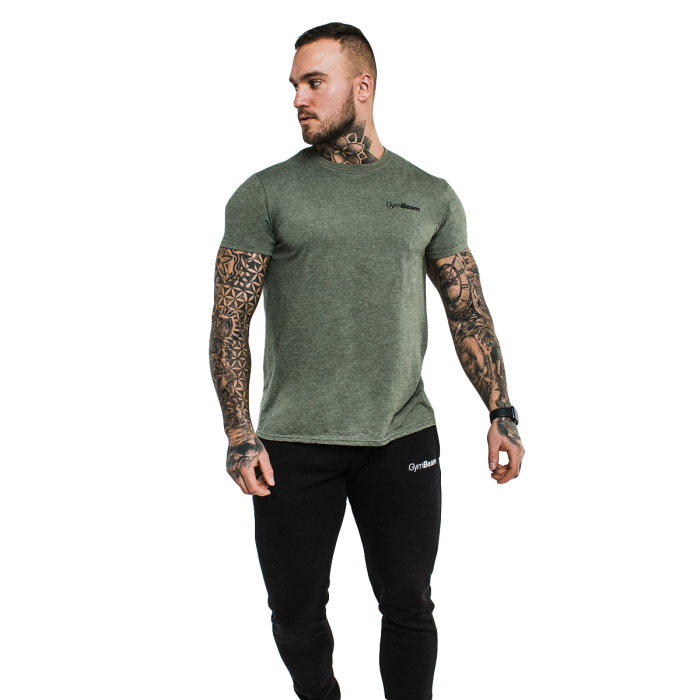 Basic T-Shirt für Männer in Heather Military - GymBeam L