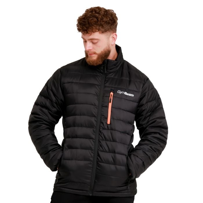 Steppjacke für Männer in Black/Orange - GymBeam M