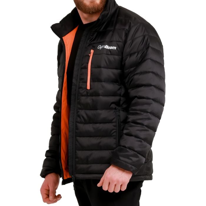 Steppjacke für Männer in Black/Orange - GymBeam M