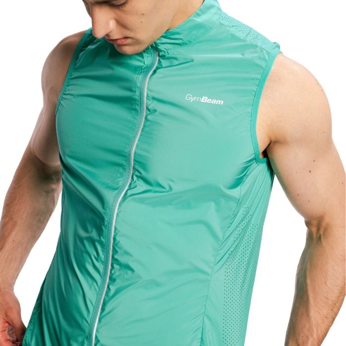 Men‘s Pulse X Running Gillet Green - GymBeam S