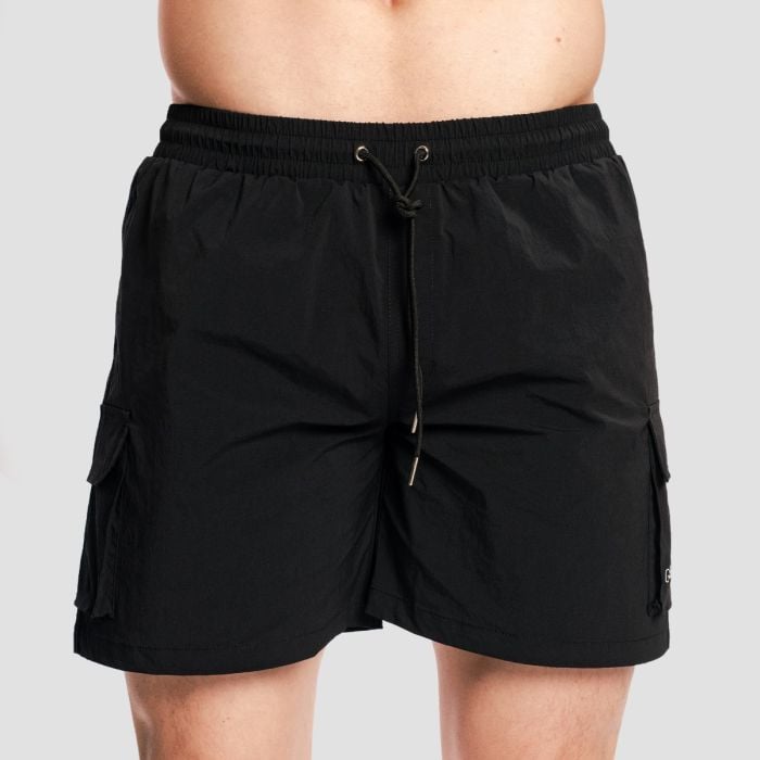 Men‘s Swim Cargo Shorts Black - GymBeam XXXL
