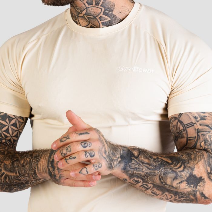 TRN Fitted T-Shirt in Sand - GymBeam XXXL