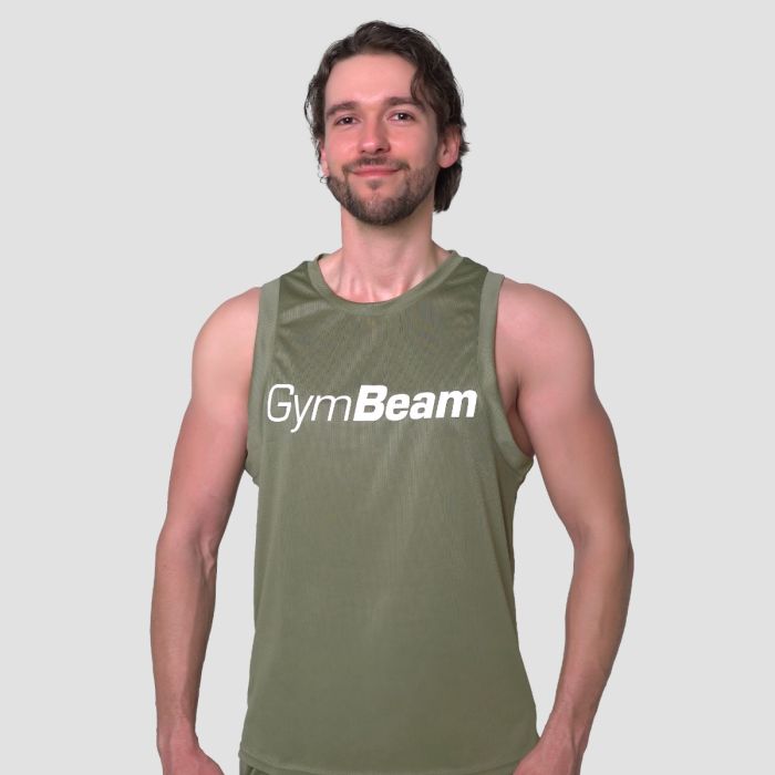 Mesh Tanktop Essence Green - GymBeam L