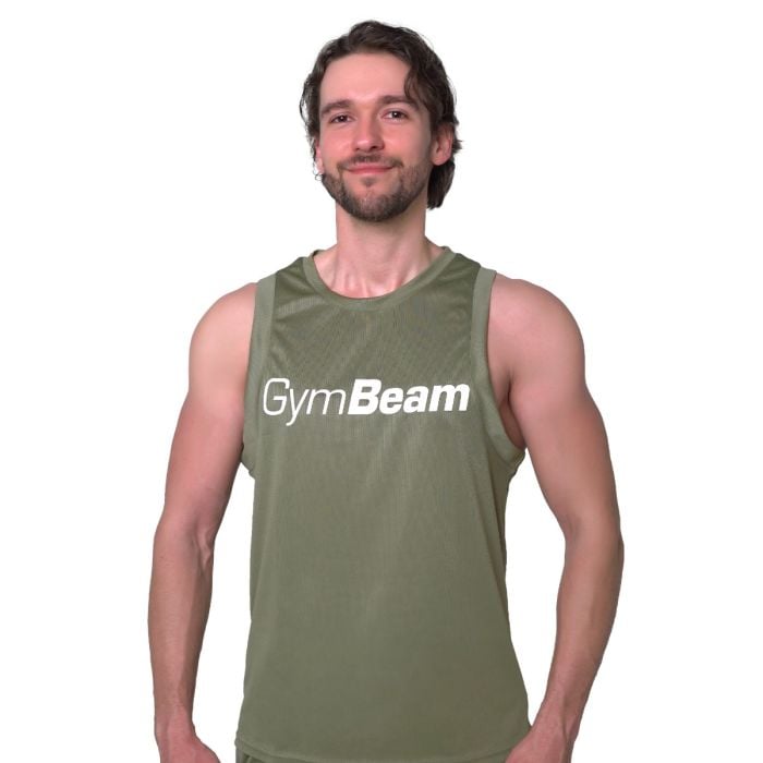 Mesh Tanktop Essence Green - GymBeam L