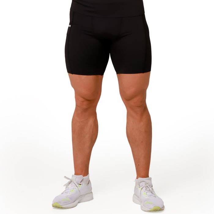 Mid Kompressionsshorts in Black - GymBeam XXXL