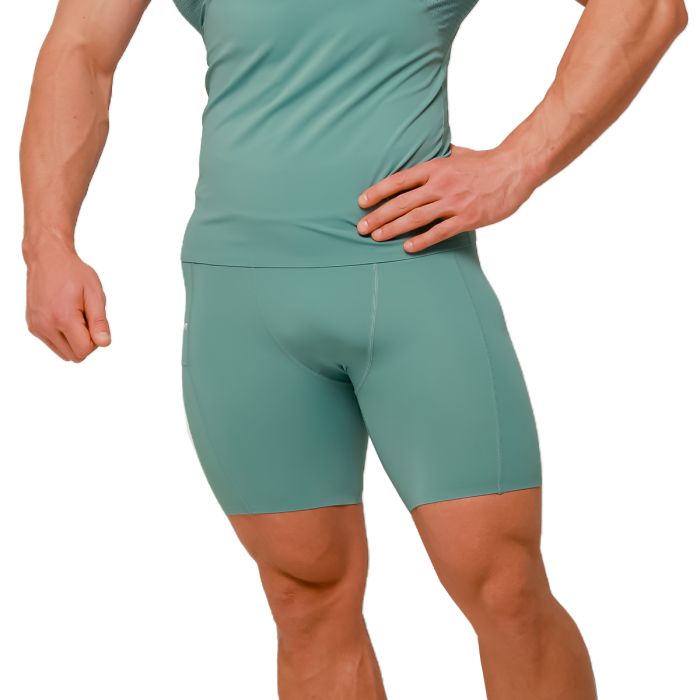 Mid Kompressionsshorts in Blue - GymBeam M