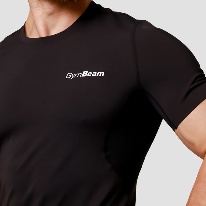 Mid Kompressions-T-Shirt in Black - GymBeam L