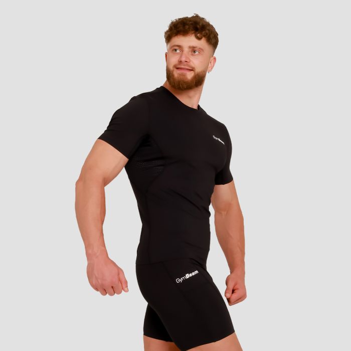 High Kompressions-T-Shirt in Black - GymBeam XL