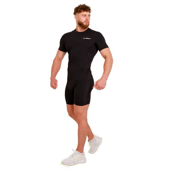 High Kompressions-T-Shirt in Black - GymBeam XL