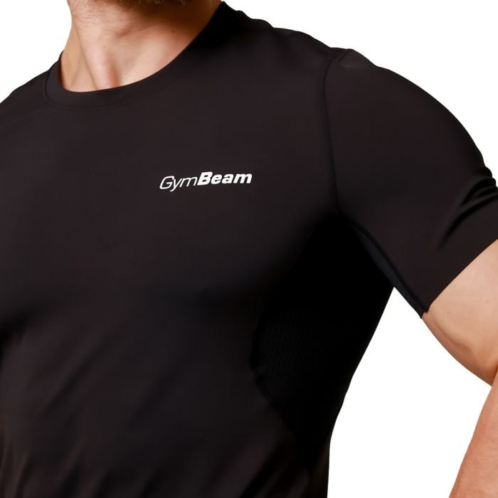 Mid Kompressions-T-Shirt in Black - GymBeam L