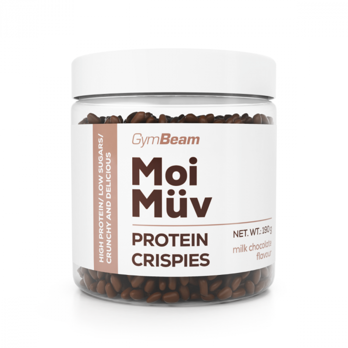 MoiMüv Protein Crispies - GymBeam 190 g - Milchschokolade