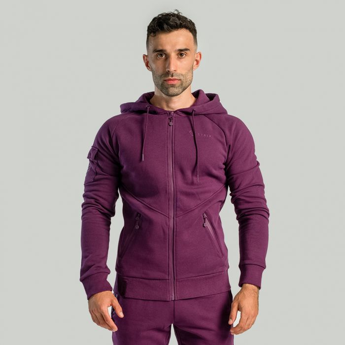 Nova Reißverschluss-Hoodie in Plum - STRIX XXL