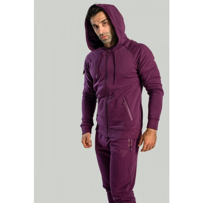 Nova Reißverschluss-Hoodie in Plum - STRIX XXL