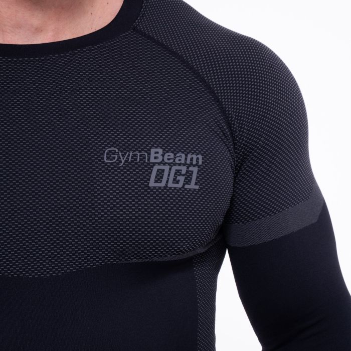 OG1 Seamless Longsleeve Black/Grey - GymBeam M