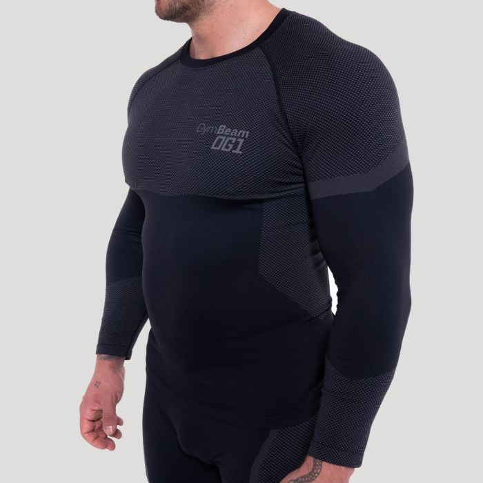 OG1 Seamless Longsleeve Black/Grey - GymBeam M