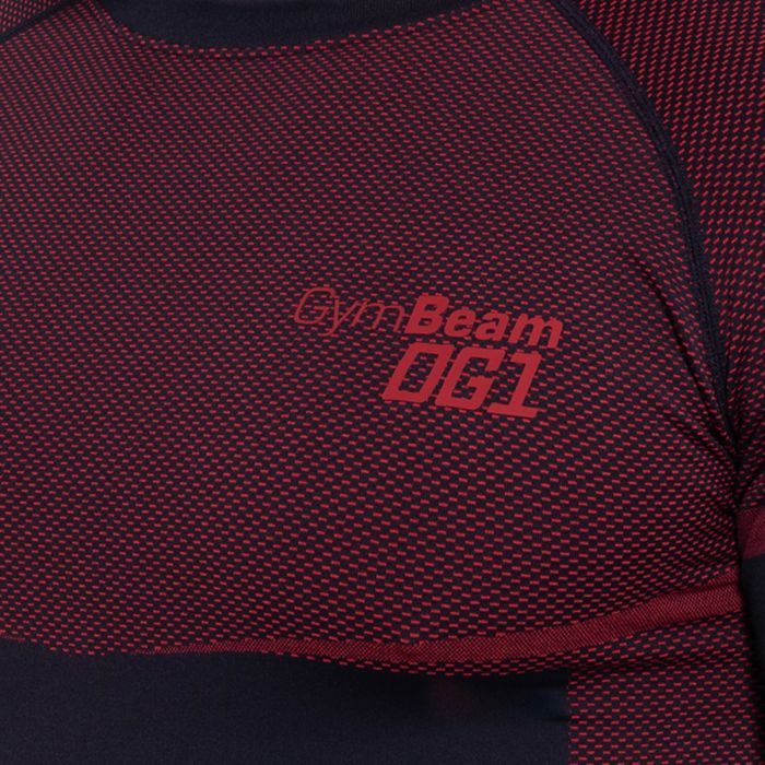 OG1 Seamless Longsleeve Black/Red - GymBeam L