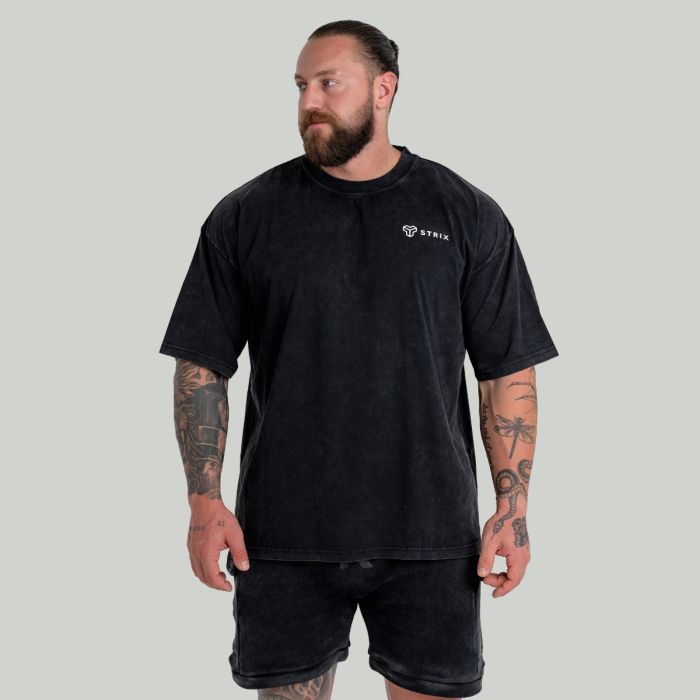 Oversized T-Shirt in Washed Black - STRIX XL