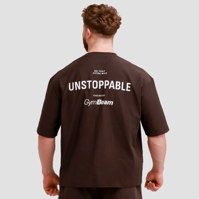 Unstoppable Oversized T-Shirt in Brown - GymBeam XL