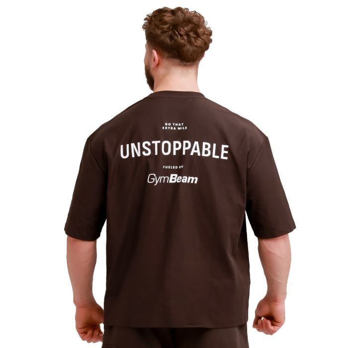 Unstoppable Oversized T-Shirt in Brown - GymBeam XL