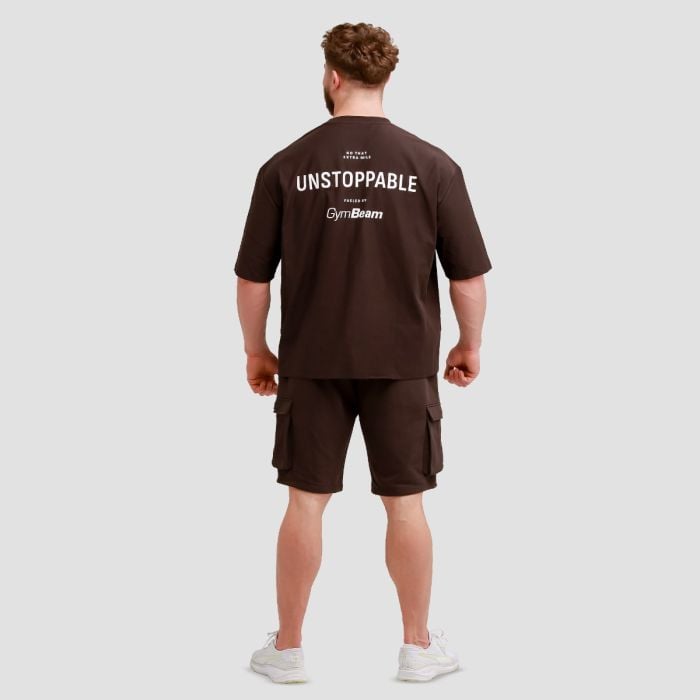 Unstoppable Oversized T-Shirt in Brown - GymBeam XL
