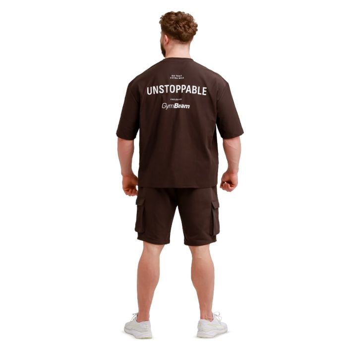 Unstoppable Oversized T-Shirt in Brown - GymBeam XL