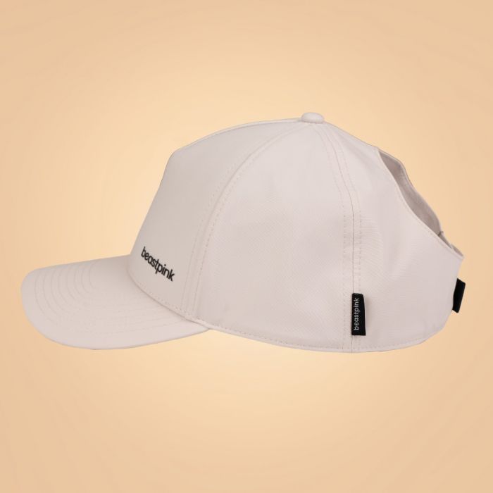 Ponytail Cap in Ivory - BeastPink single_variant