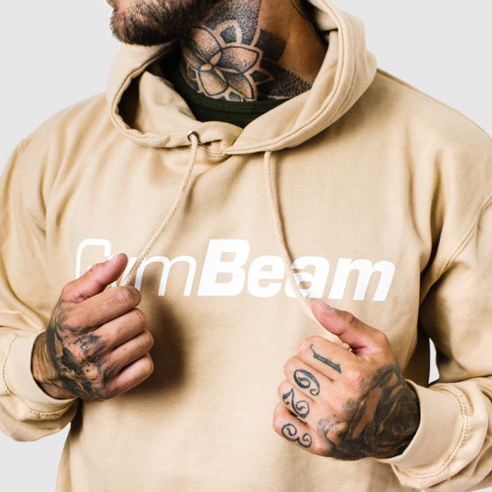 PRO Hoodie für Männer Sand - GymBeam L - sand - white