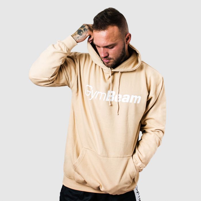 PRO Hoodie für Männer Sand - GymBeam L - sand - white