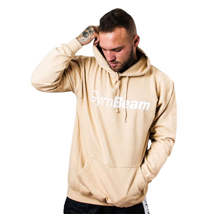 PRO Hoodie für Männer Sand - GymBeam L - sand - white