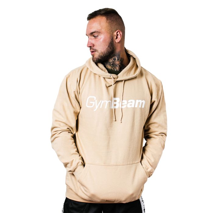 PRO Hoodie für Männer Sand - GymBeam L - sand - white