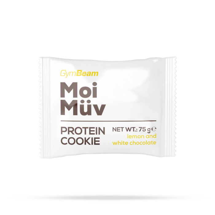 MoiMüv Protein-Cookie - GymBeam lemon and white chocolate - 75 g