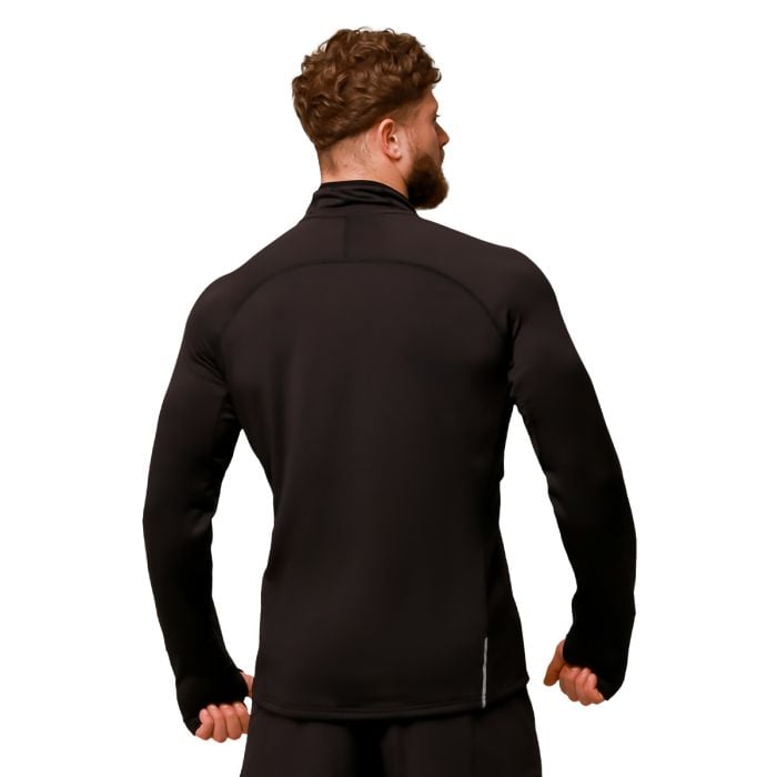 Pulse Lauf-Sweatshirt mit halbem Reißverschluss in Black - GymBeam XL