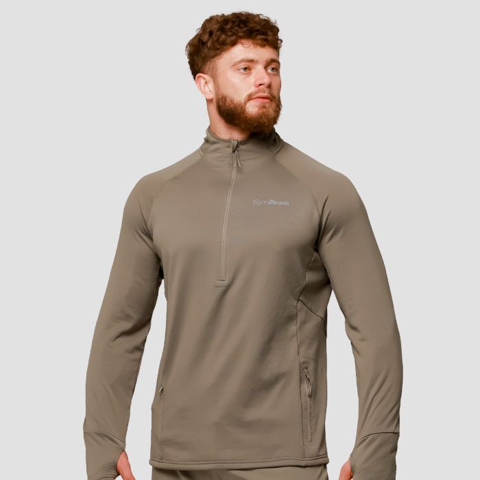 Pulse Lauf-Sweatshirt mit halbem Reißverschluss in Vetiver - GymBeam XXL