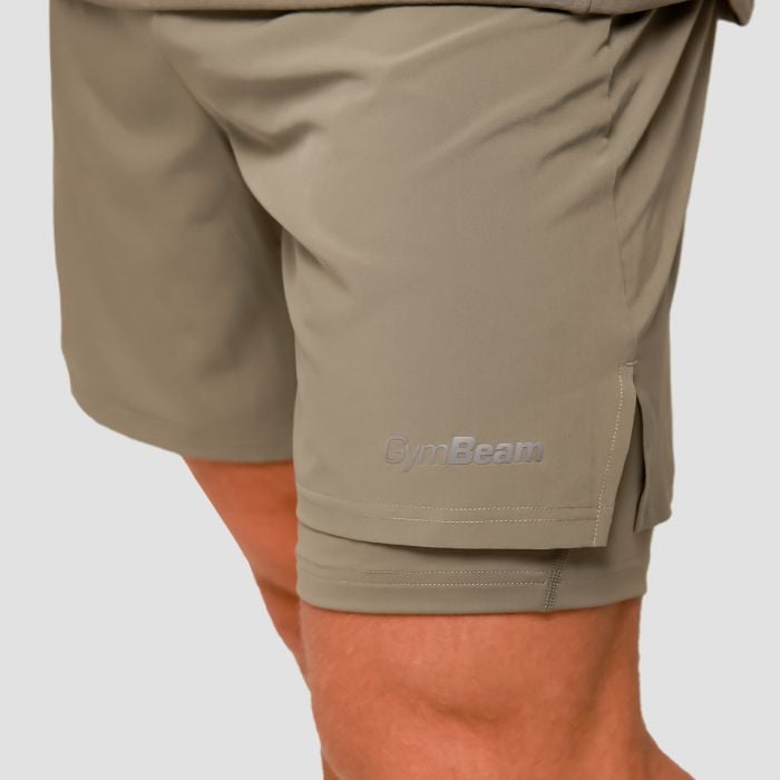 Pulse Laufshorts 2in1 in Vetiver - GymBeam XXL