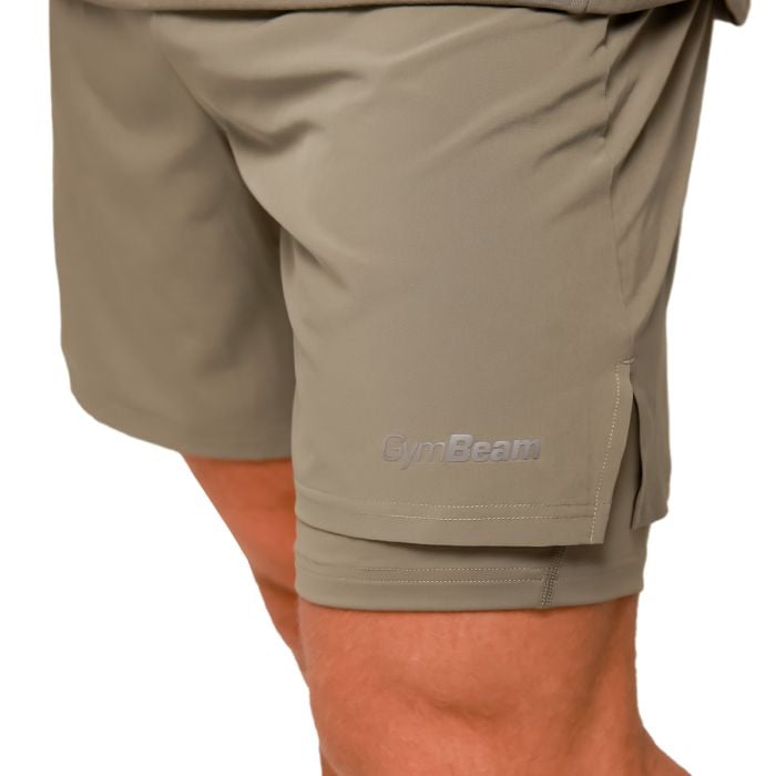 Pulse Laufshorts 2in1 in Vetiver - GymBeam XXL