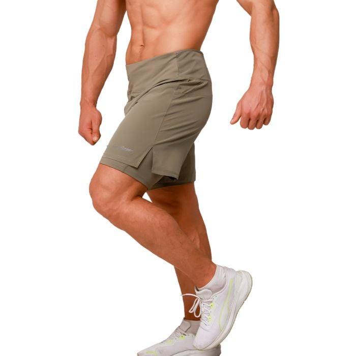 Pulse Laufshorts 2in1 in Vetiver - GymBeam XXL