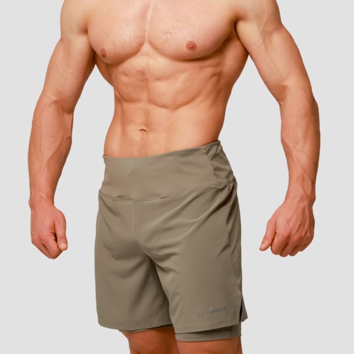 Pulse Laufshorts 2in1 in Vetiver - GymBeam XXL