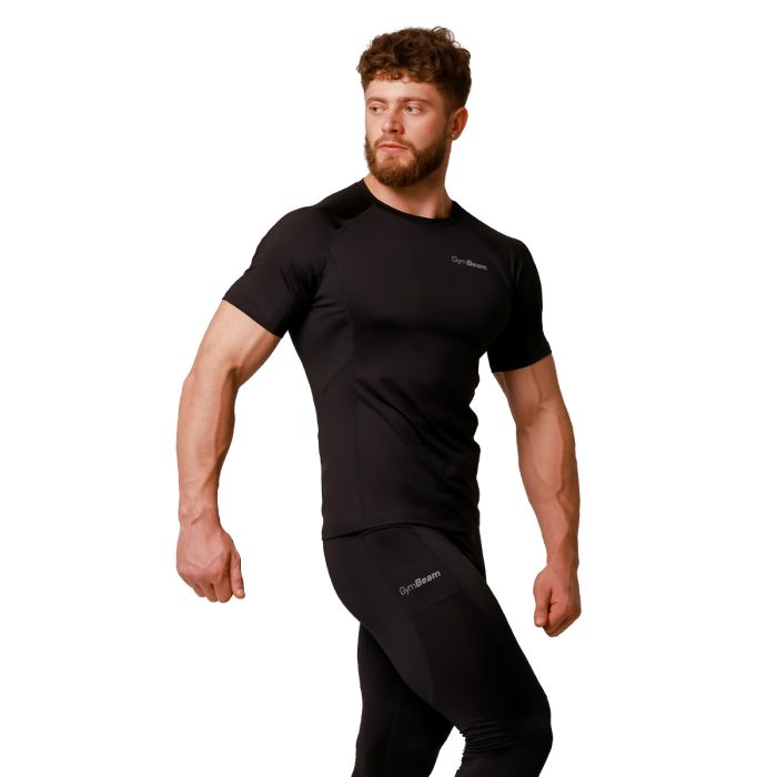 Pulse Running T-Shirt in Black - GymBeam L