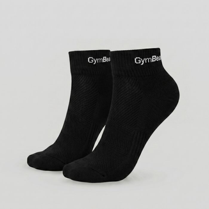Quarter Socks 3Pack Black - GymBeam S
