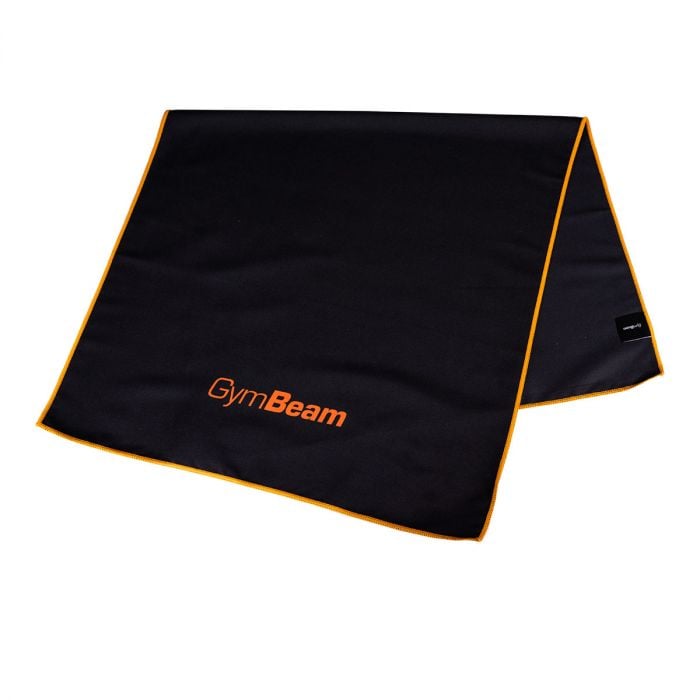 Schnelltrocknendes Sporthandtuch Black/Orange - GymBeam single_variant