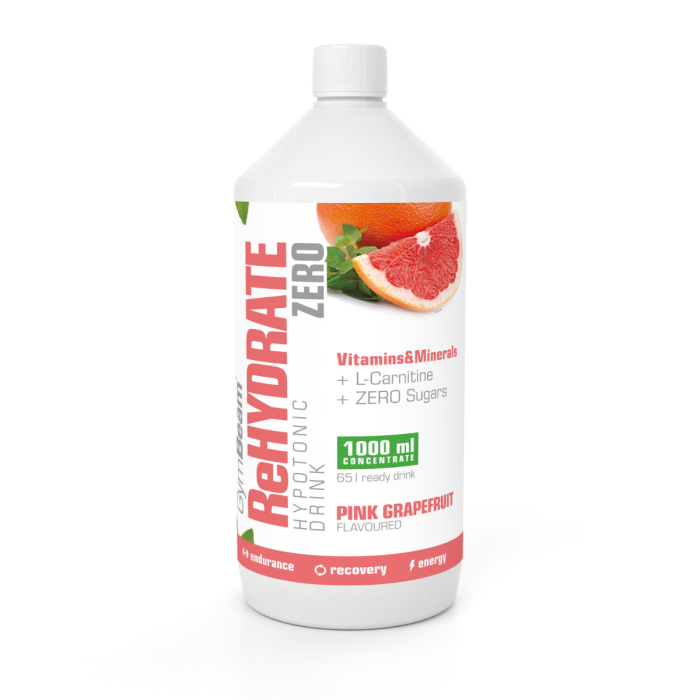 Ionischer Drink ReHydrate ZERO - GymBeam rosa Grapefruit - 1000 ml