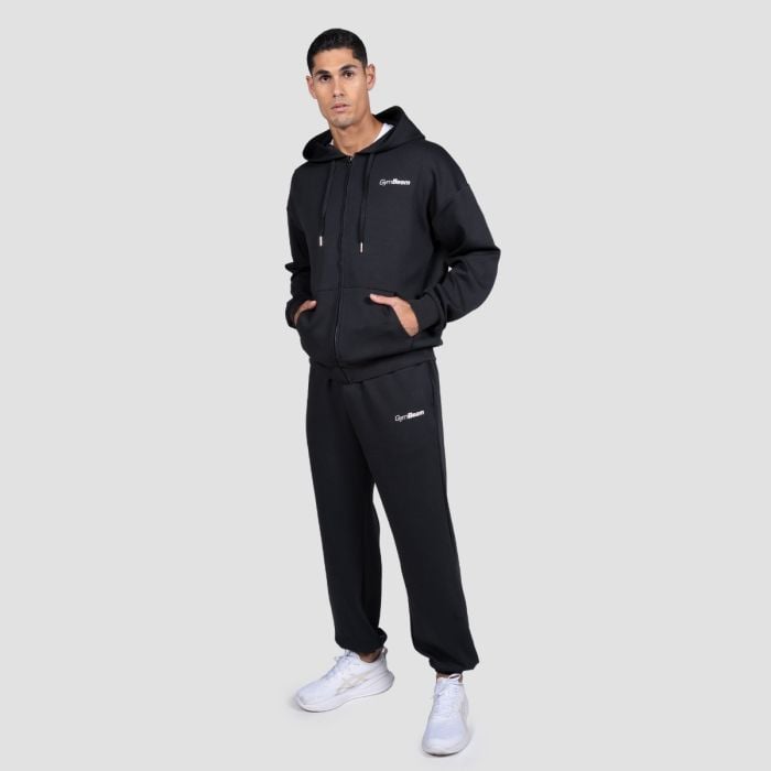Relay Zip Hoodie Black - GymBeam XL