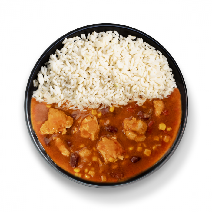 FIT Fertiggericht Hähnchen auf mexikanische Art mit Reis - GymBeam 420 g