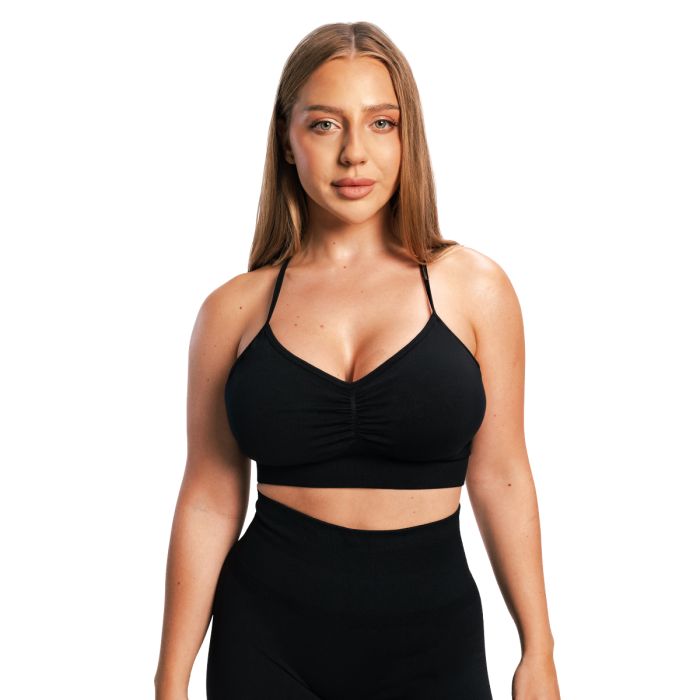 Sculpt Seamless Sports Bra Black - GymBeam S