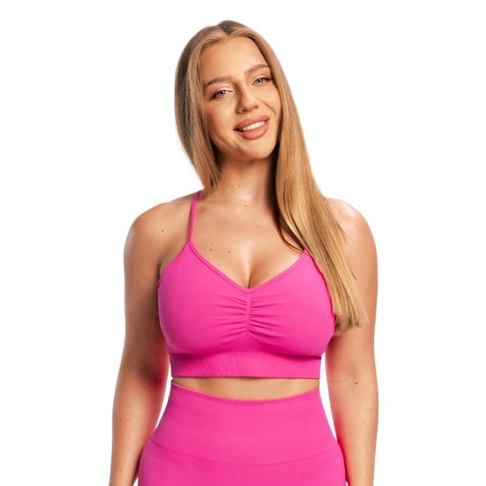 Sculpt Seamless Sports Bra Rose - GymBeam L