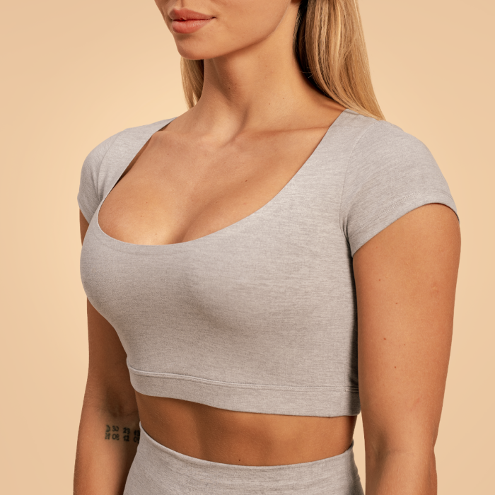 Sense Cropped T-Shirt für Frauen in Grey - BeastPink S