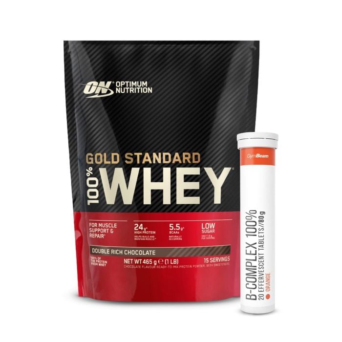 100% Whey Gold Standard - Optimum Nutrition + Geschenke 2015 g - doppelt reichhaltige Schokolade