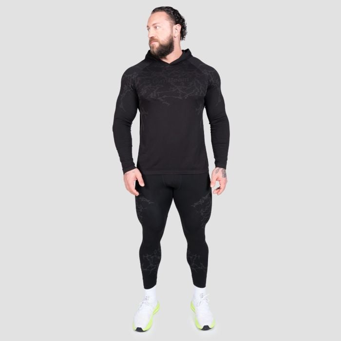 Static Langarm Shirt in Black - GymBeam XXL